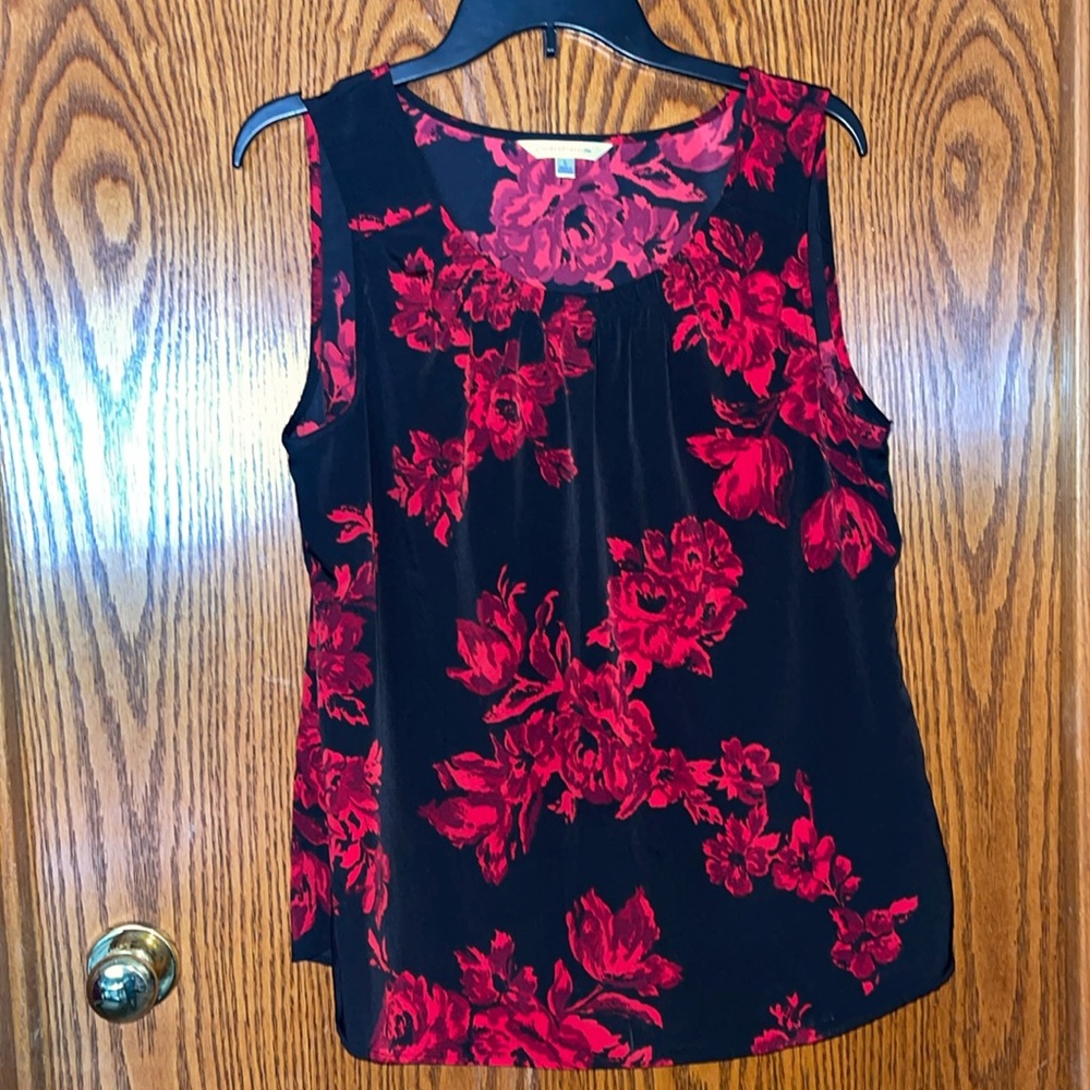 Croft & Barrow Floral Tank Top - Size L